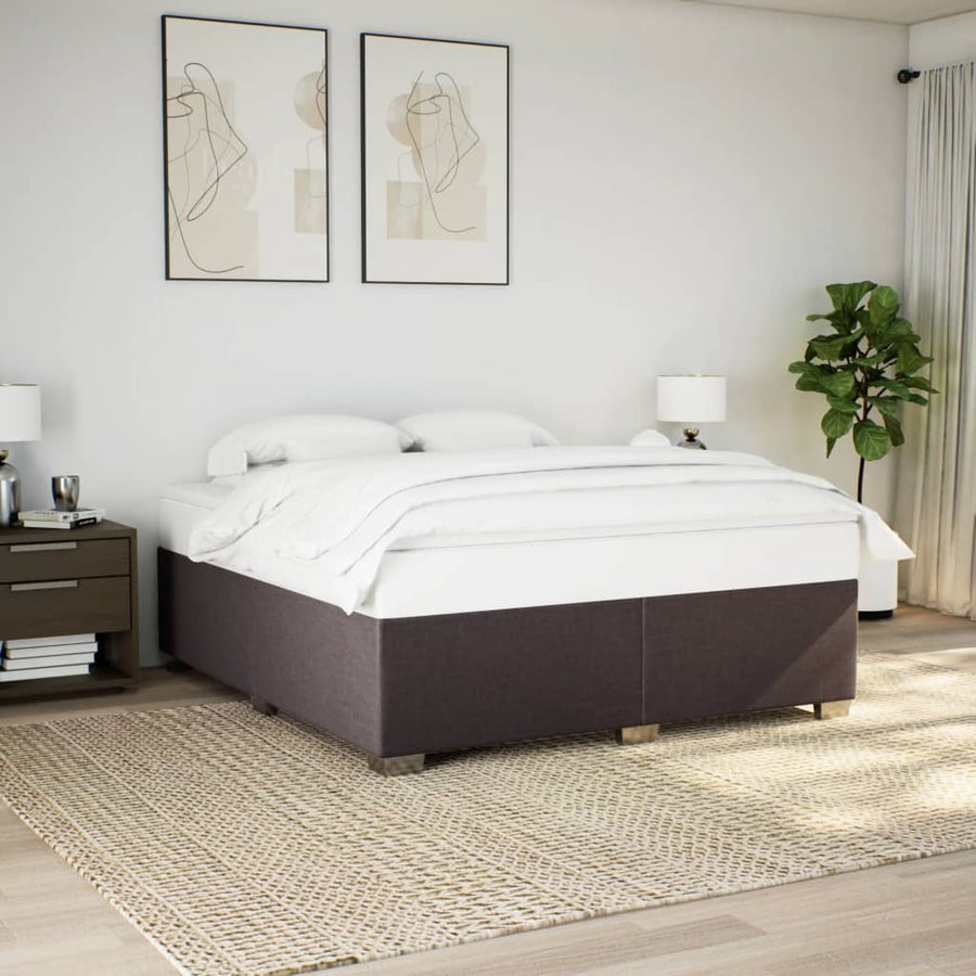 Bedframe stof donkerbruin 180x200 cm