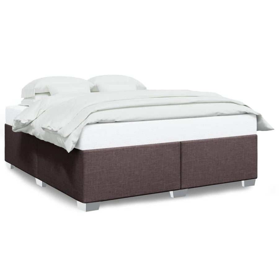 Bedframe stof donkerbruin 180x200 cm
