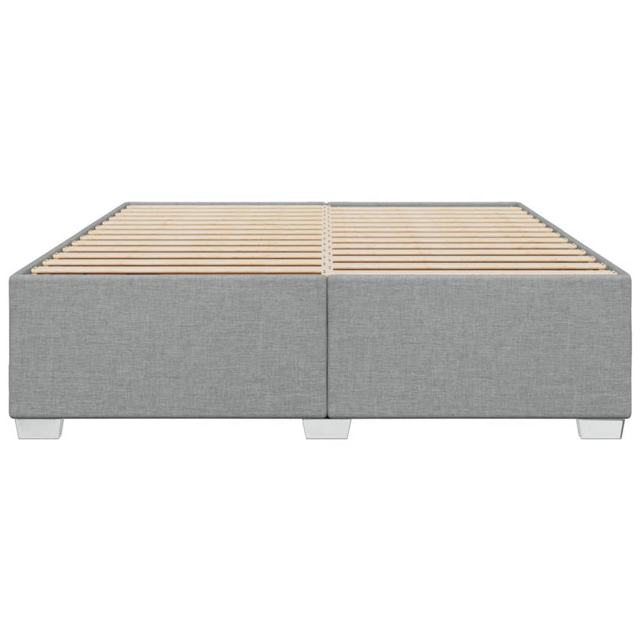 Bedframe stof lichtgrijs 200x200 cm