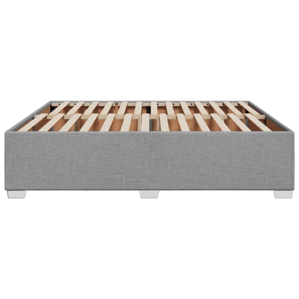 Bedframe stof lichtgrijs 200x200 cm