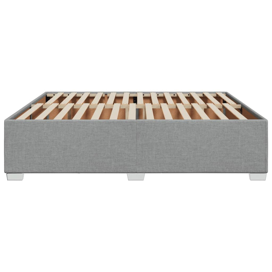 Bedframe stof lichtgrijs 200x200 cm