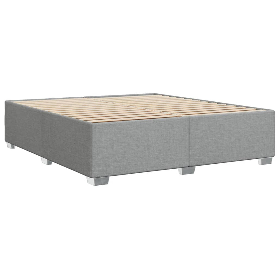 Bedframe stof lichtgrijs 200x200 cm