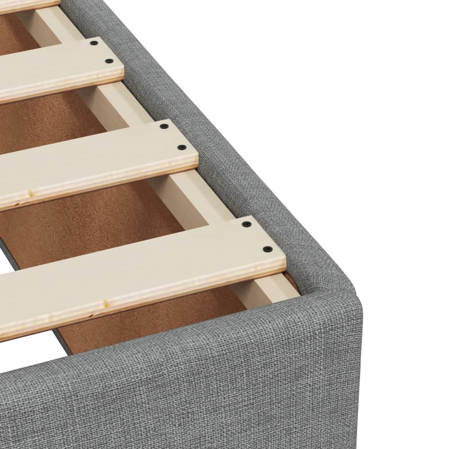 Bedframe stof lichtgrijs 200x200 cm