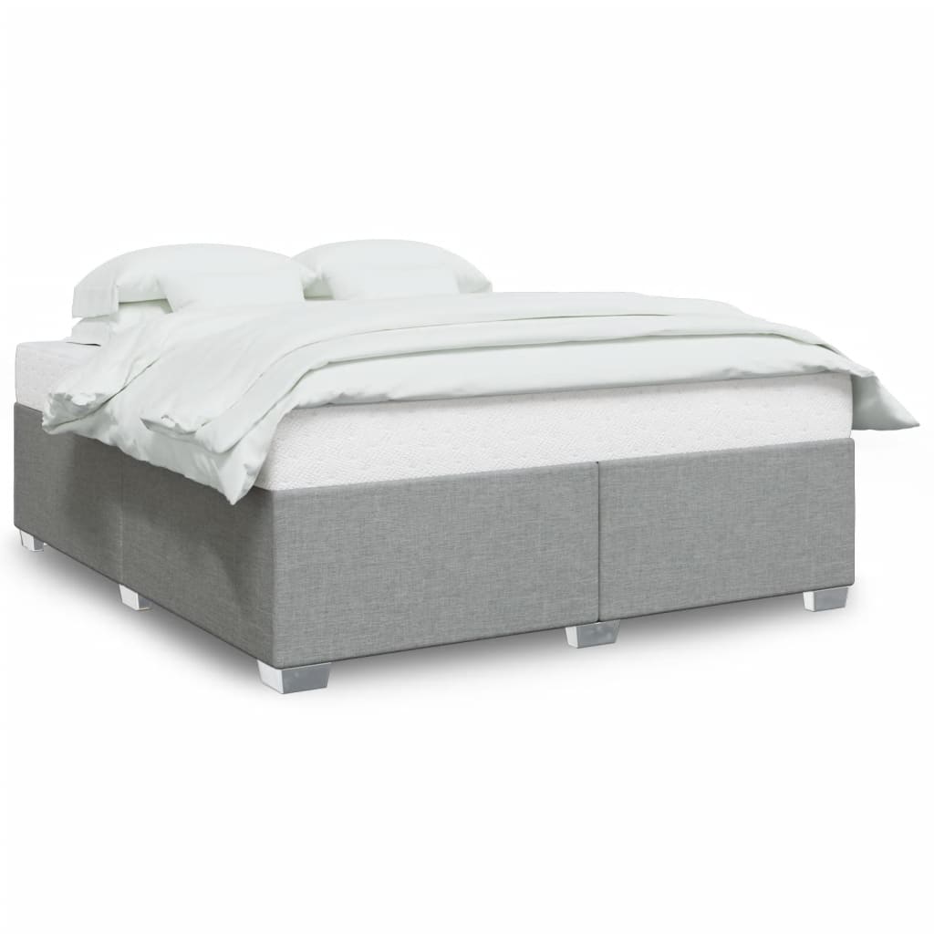 Bedframe stof lichtgrijs 200x200 cm