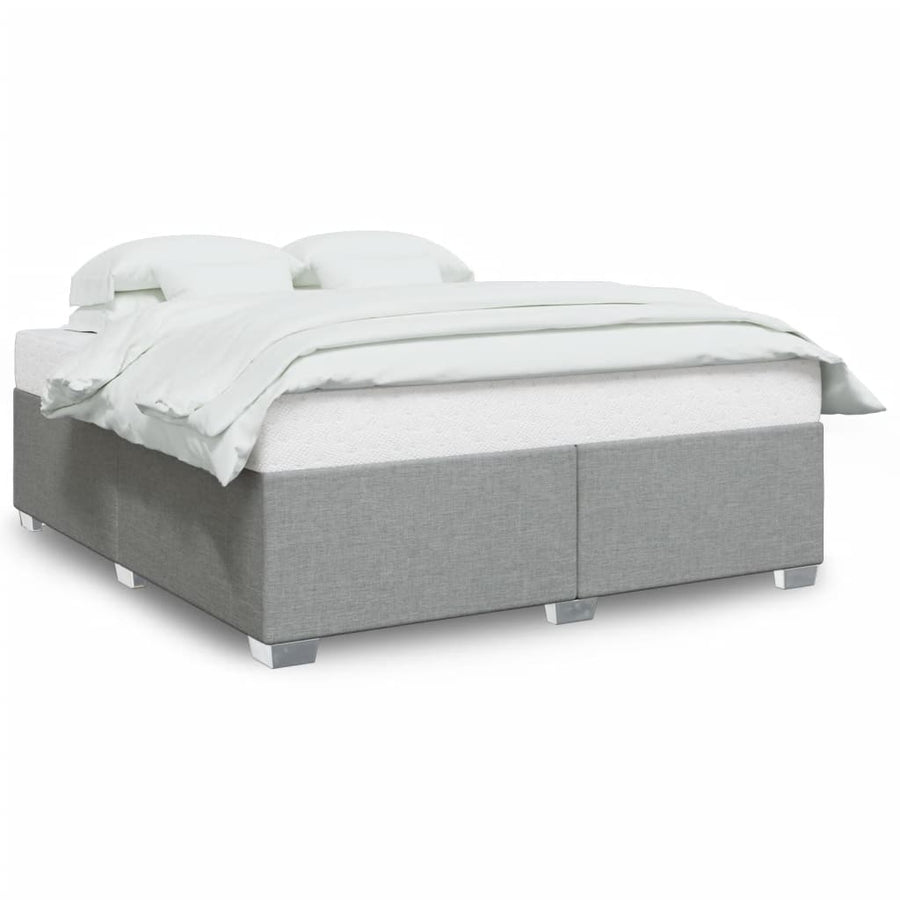 Bedframe stof lichtgrijs 200x200 cm