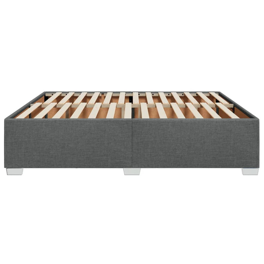Bedframe stof donkergrijs 200x200 cm