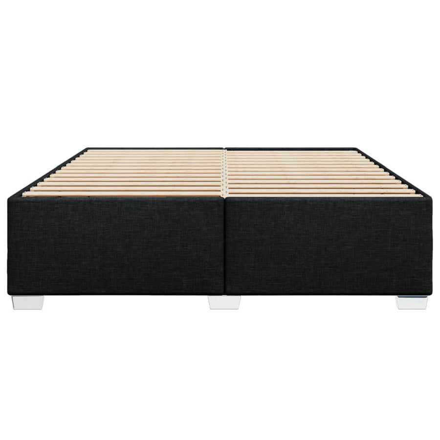Bedframe stof zwart 200x200 cm
