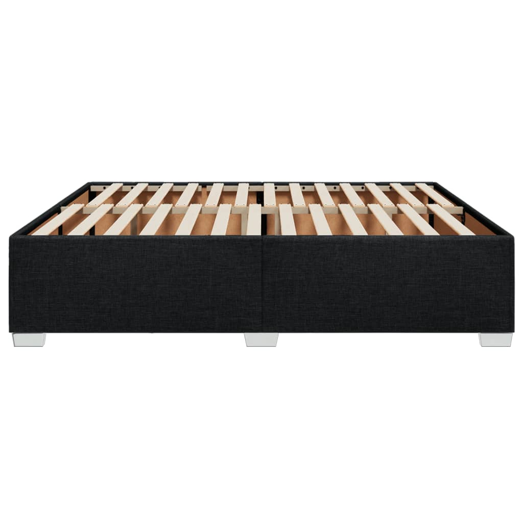 Bedframe stof zwart 200x200 cm
