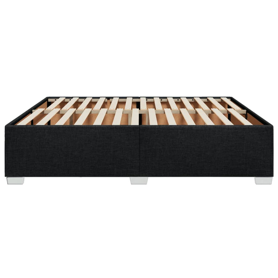 Bedframe stof zwart 200x200 cm