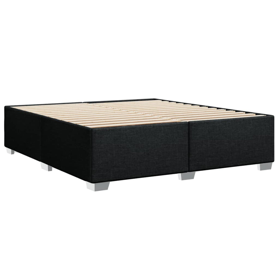 Bedframe stof zwart 200x200 cm