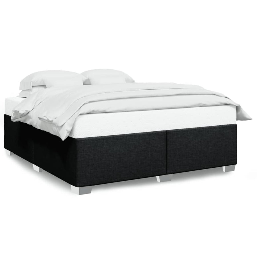 Bedframe stof zwart 200x200 cm