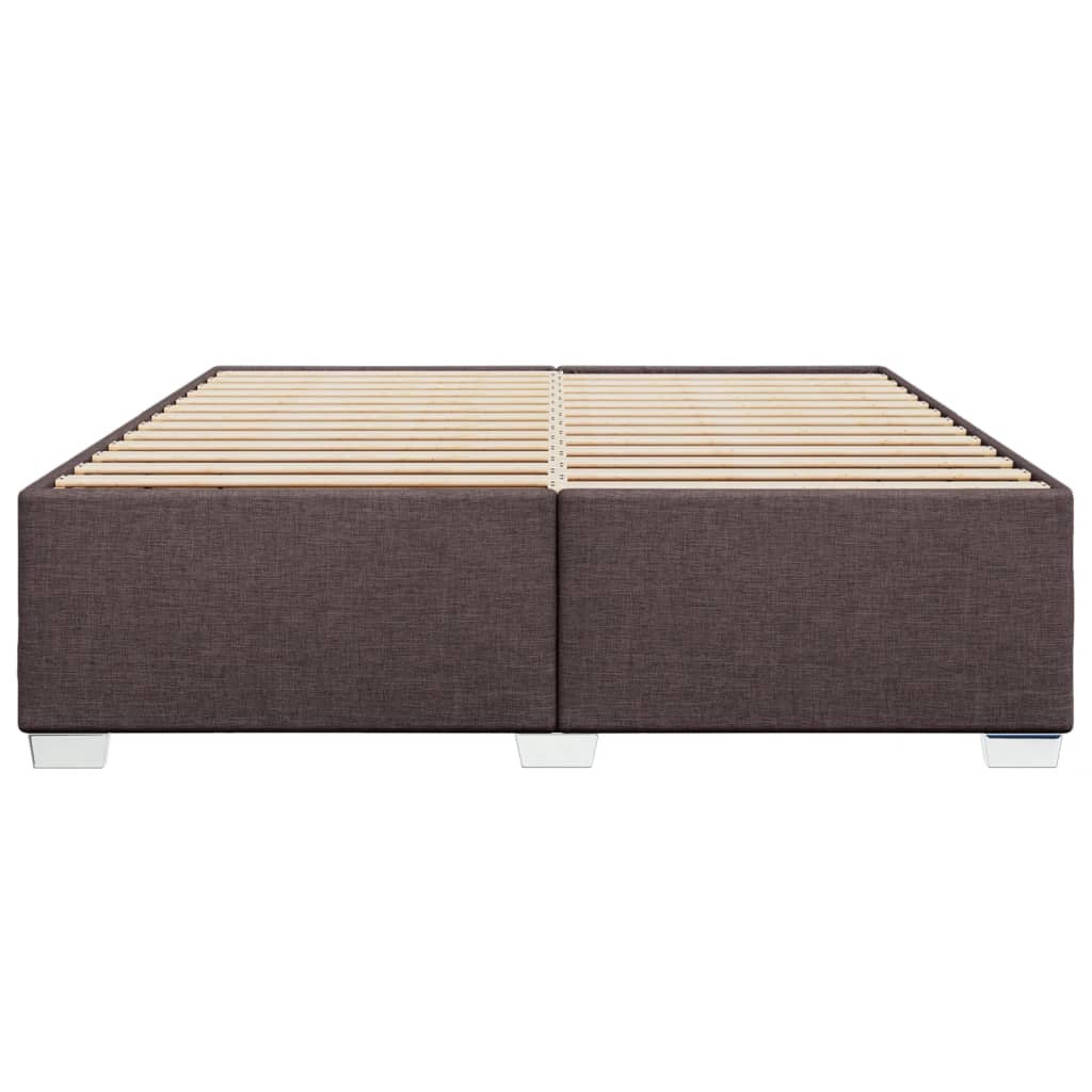 Bedframe stof donkerbruin 200x200 cm