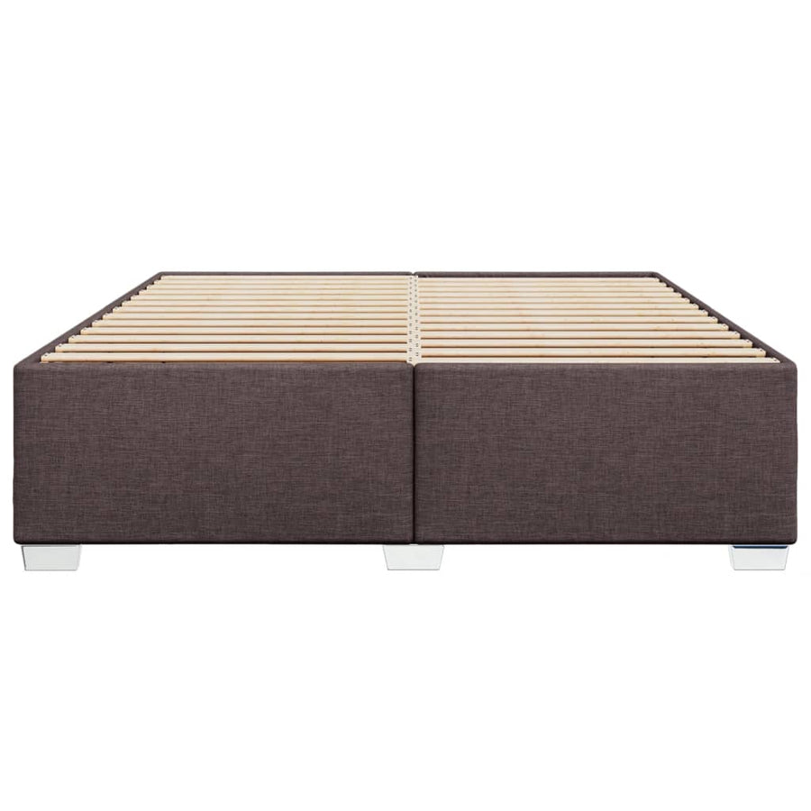 Bedframe stof donkerbruin 200x200 cm
