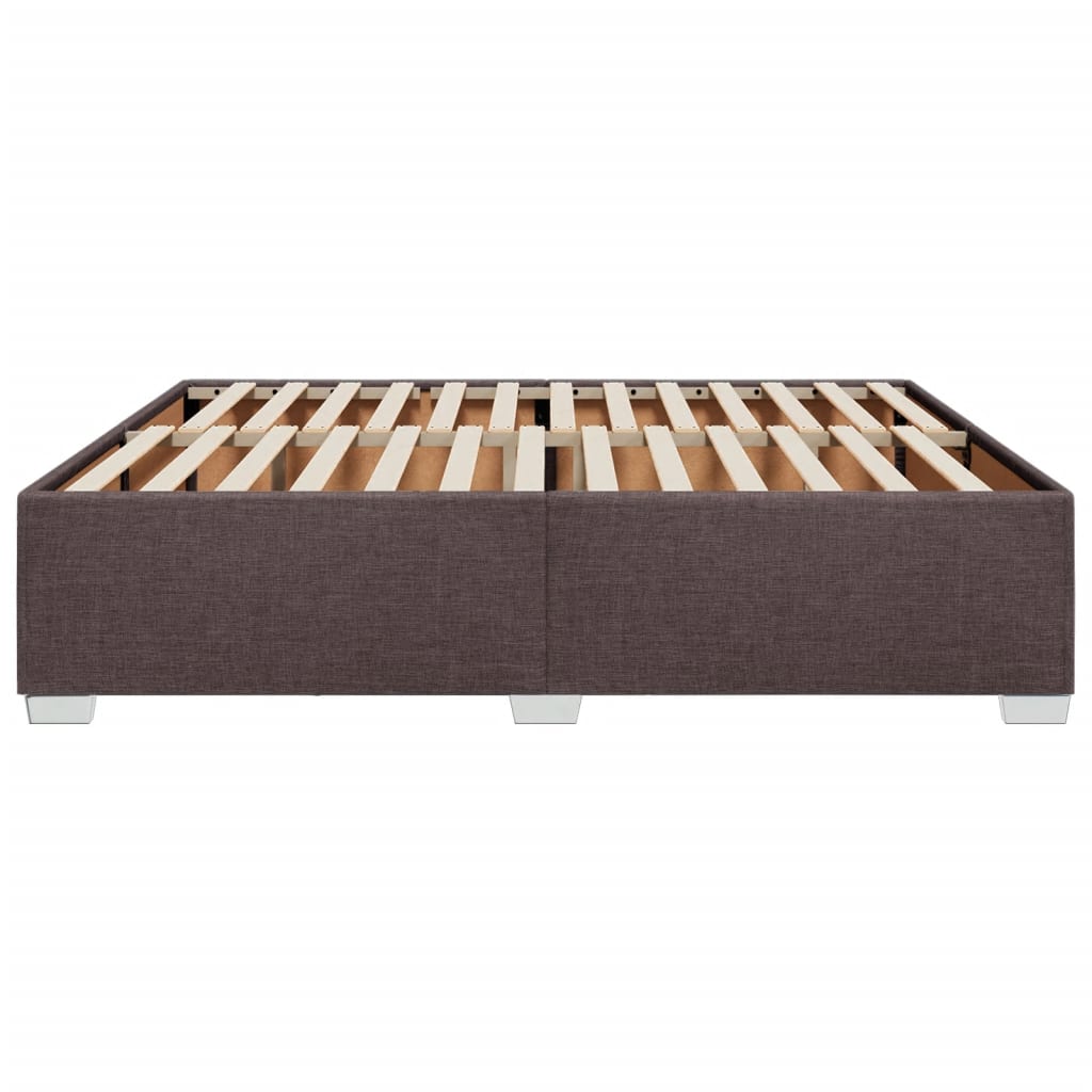 Bedframe stof donkerbruin 200x200 cm