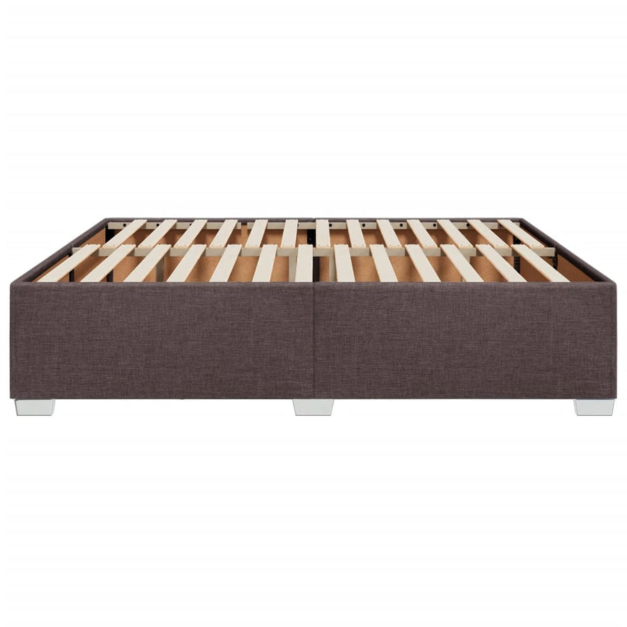 Bedframe stof donkerbruin 200x200 cm