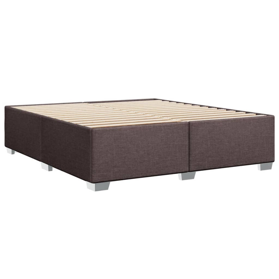 Bedframe stof donkerbruin 200x200 cm