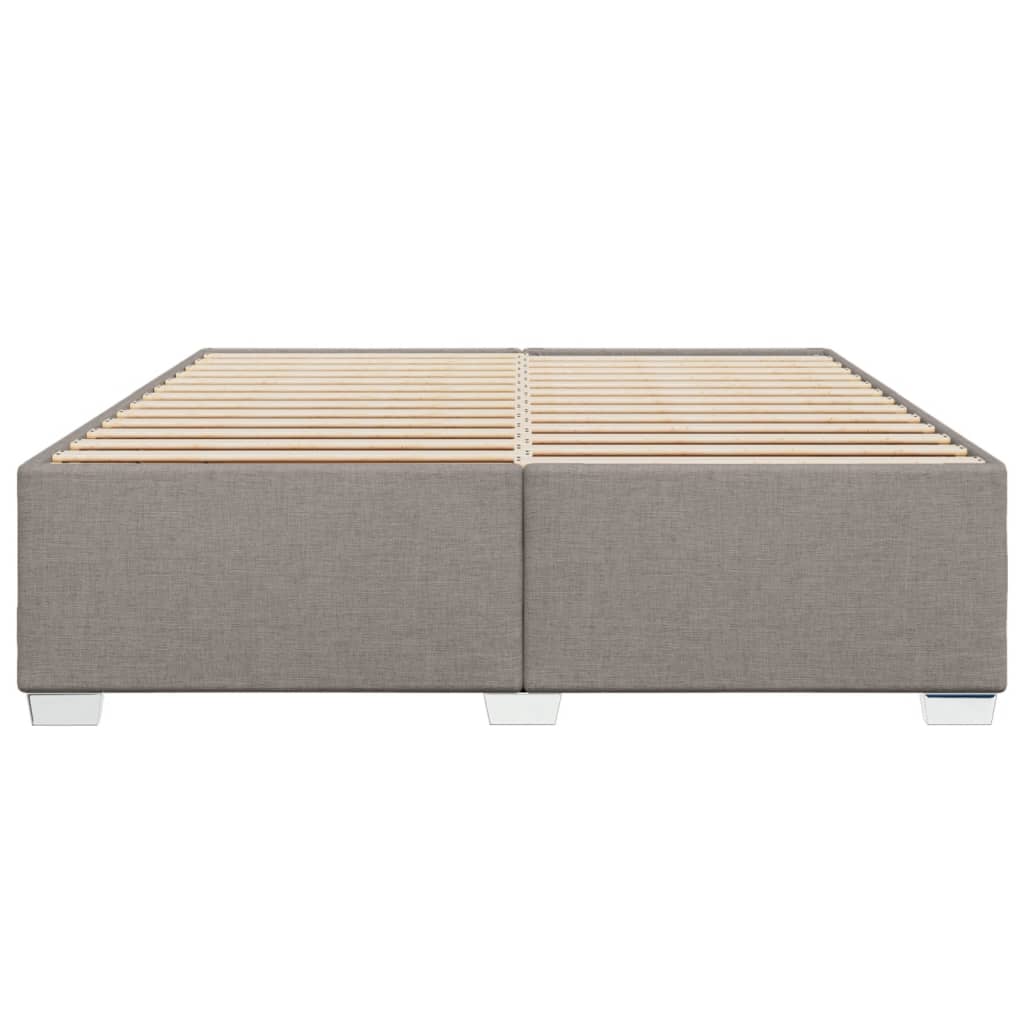 Bedframe stof taupe 200x200 cm