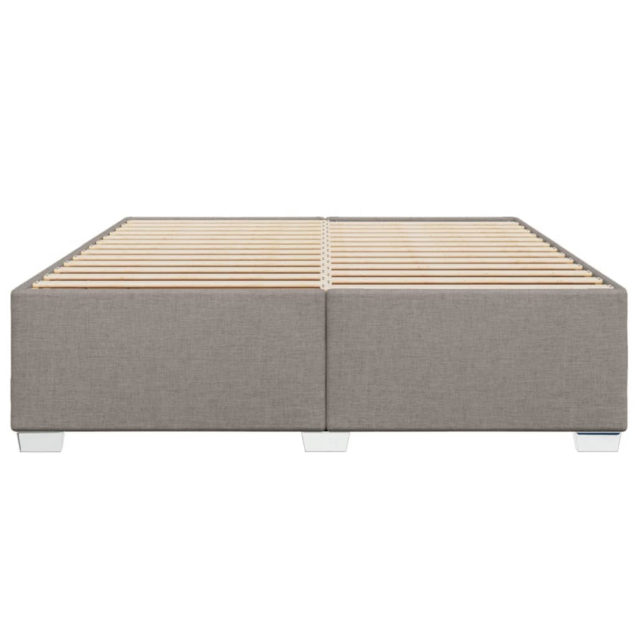 Bedframe stof taupe 200x200 cm
