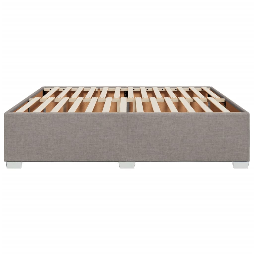 Bedframe stof taupe 200x200 cm