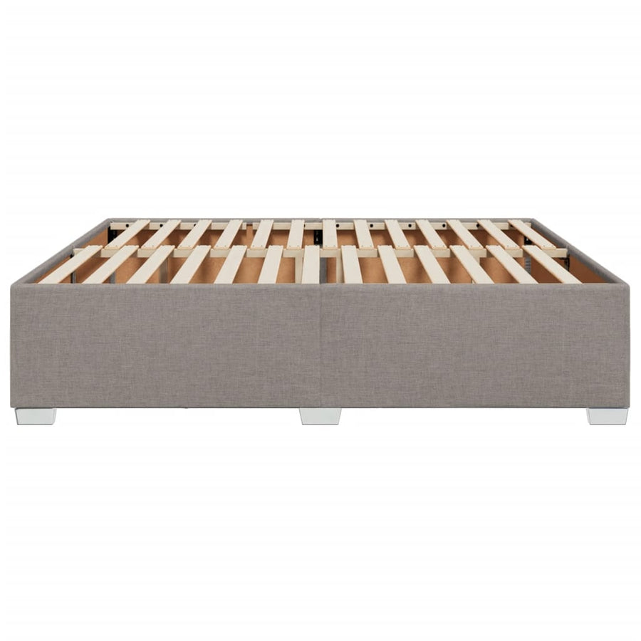 Bedframe stof taupe 200x200 cm