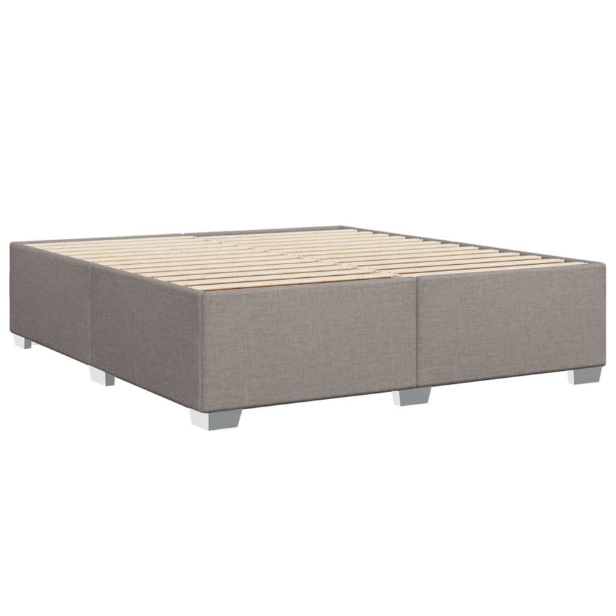 Bedframe stof taupe 200x200 cm