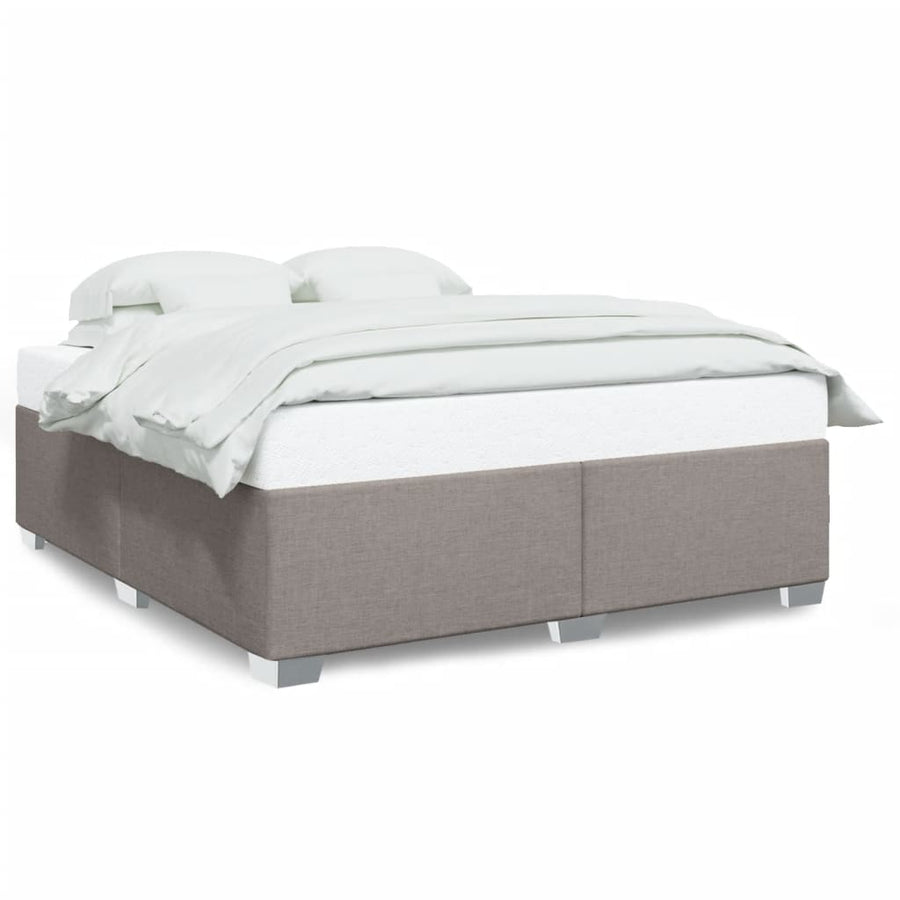 Bedframe stof taupe 200x200 cm