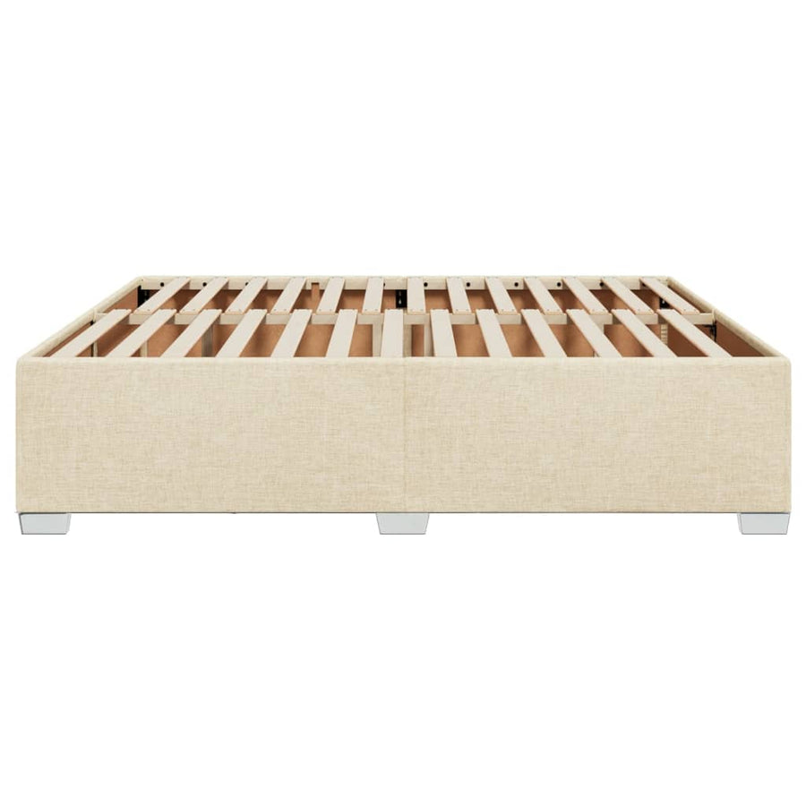 Bedframe stof crèmekleurig 200x200 cm