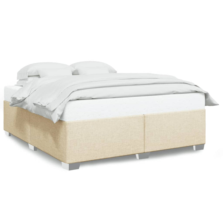Bedframe stof crèmekleurig 200x200 cm