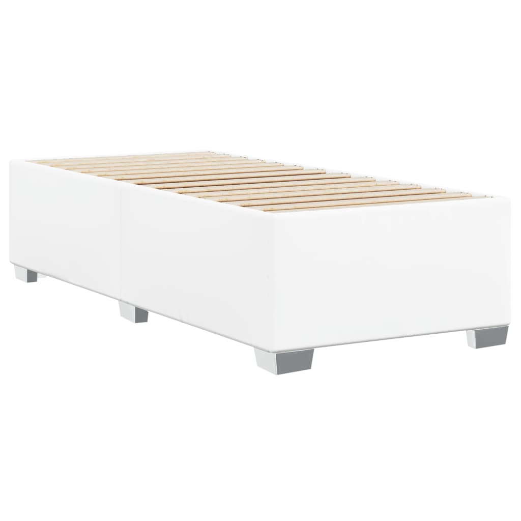Bedframe kunstleer wit 80x200 cm
