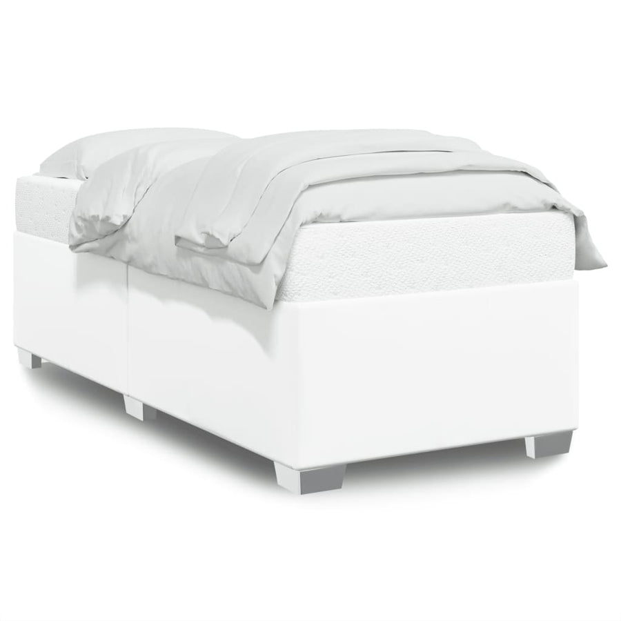 Bedframe kunstleer wit 80x200 cm