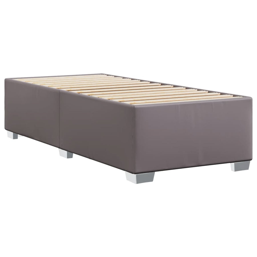 Bedframe kunstleer grijs 80x200 cm