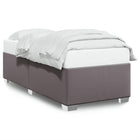 Bedframe kunstleer grijs 80x200 cm