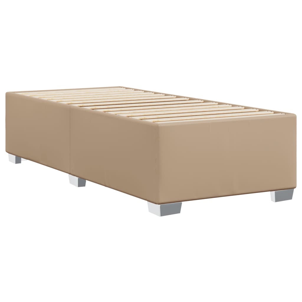 Bedframe kunstleer cappuccinokleurig 80x200 cm