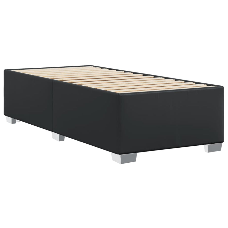 Bedframe kunstleer zwart 90x190 cm