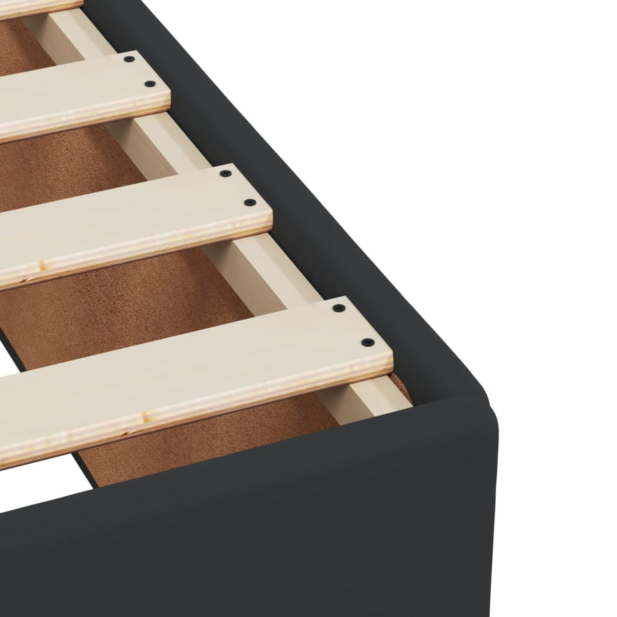 Bedframe kunstleer zwart 90x190 cm