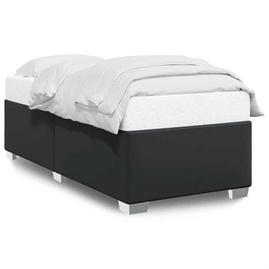 Bedframe kunstleer zwart 90x190 cm
