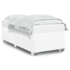 Bed frame faux leather white 90x190 cm