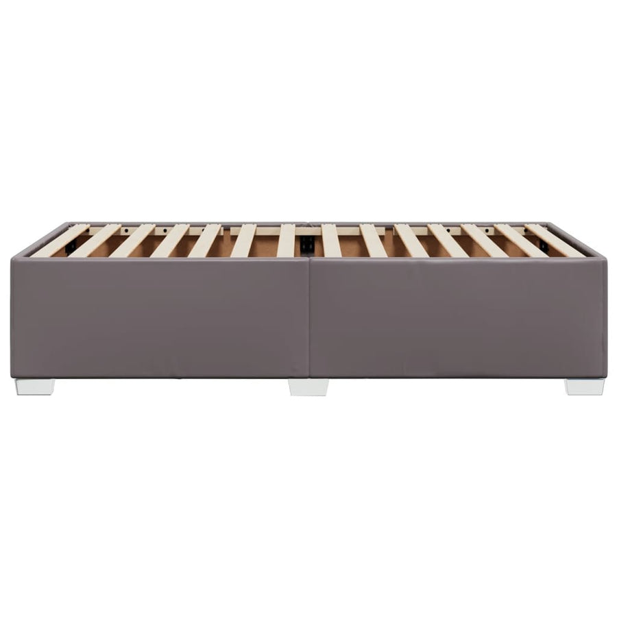 Bedframe kunstleer grijs 90x190 cm