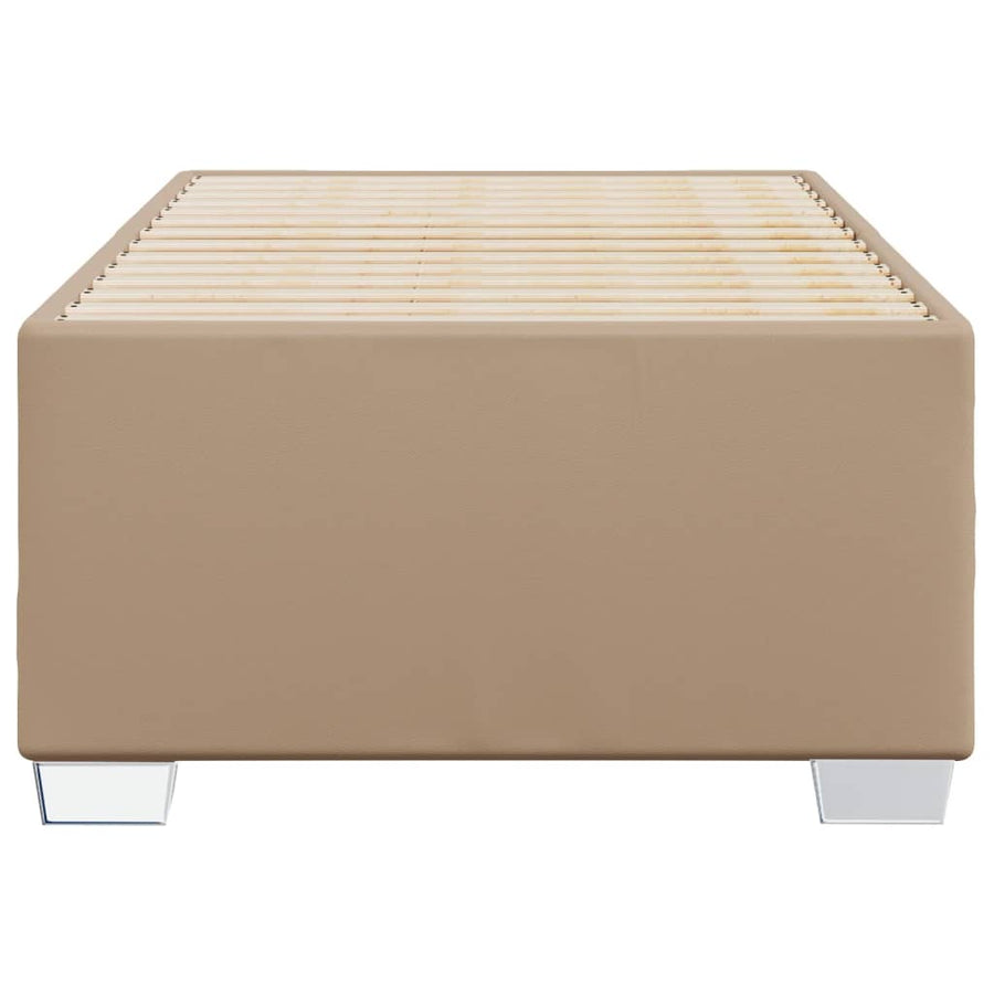 Bedframe kunstleer cappuccinokleurig 90x190 cm