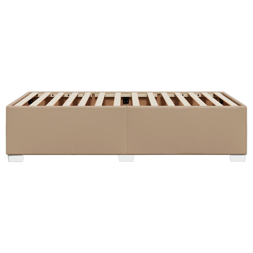 Bedframe kunstleer cappuccinokleurig 90x190 cm