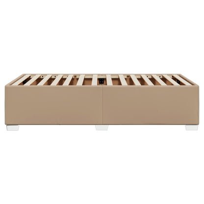 Bedframe kunstleer cappuccinokleurig 90x190 cm