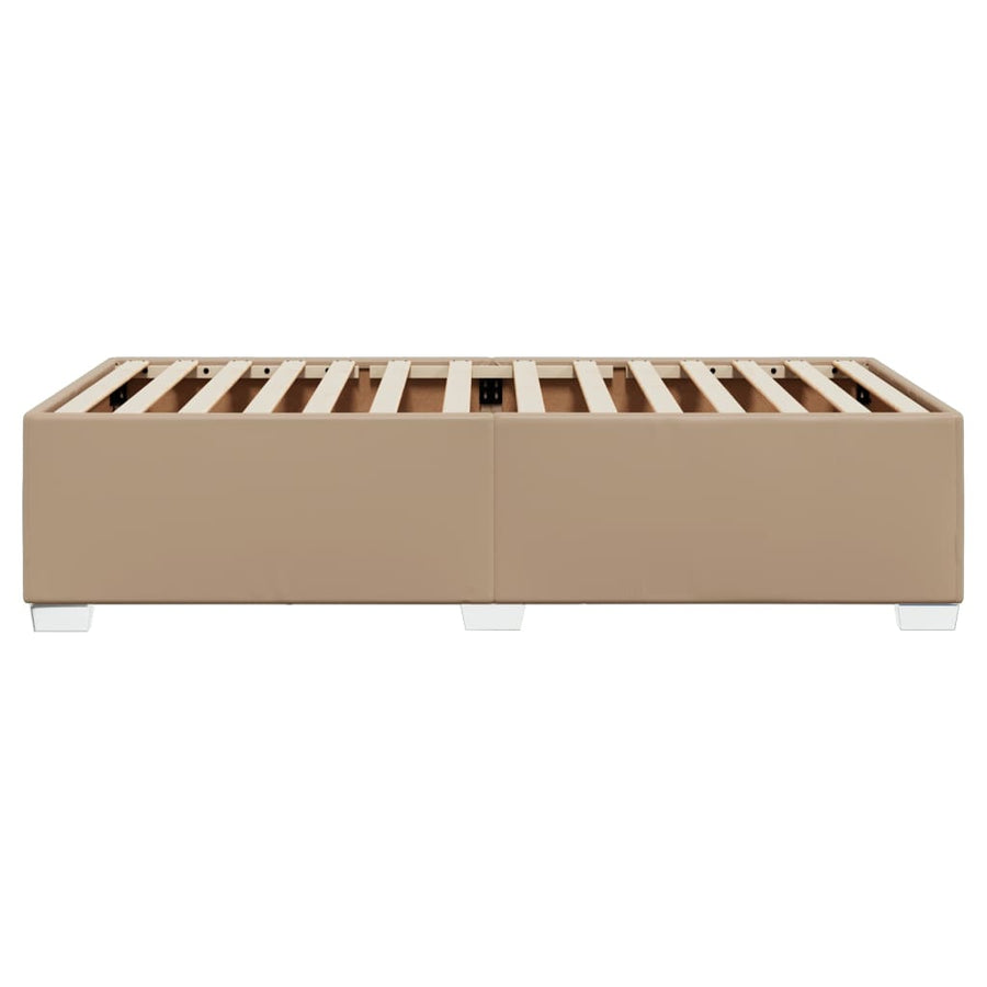 Bedframe kunstleer cappuccinokleurig 90x190 cm