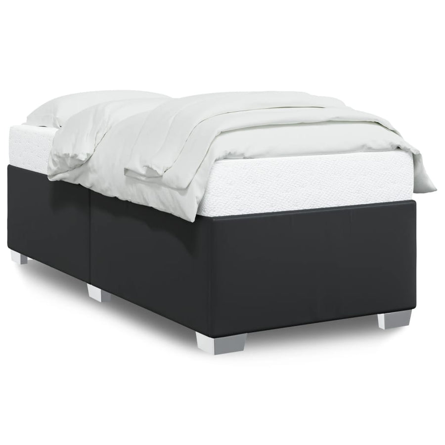 Bedframe kunstleer zwart 90x200 cm