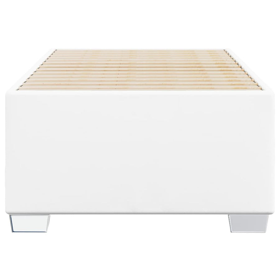 Bedframe kunstleer wit 90x200 cm