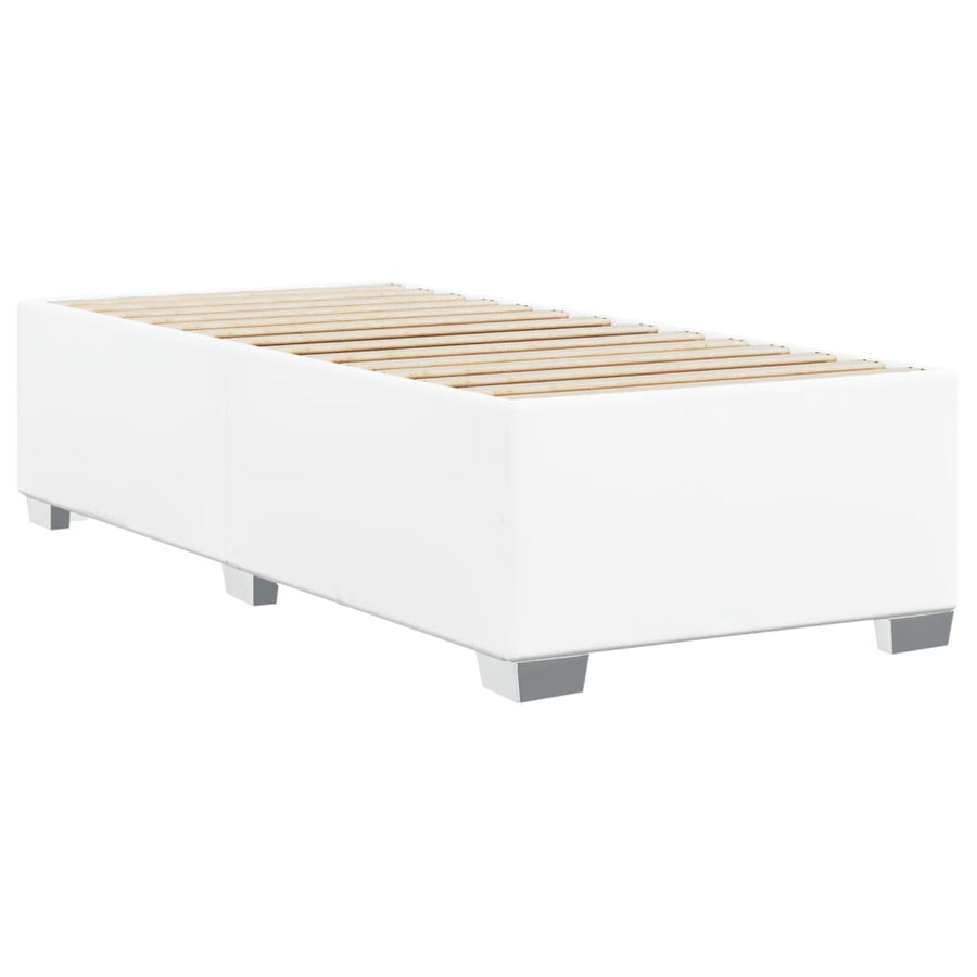 Bedframe kunstleer wit 90x200 cm
