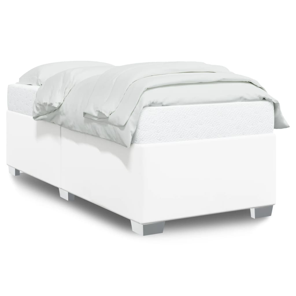 Bedframe kunstleer wit 90x200 cm