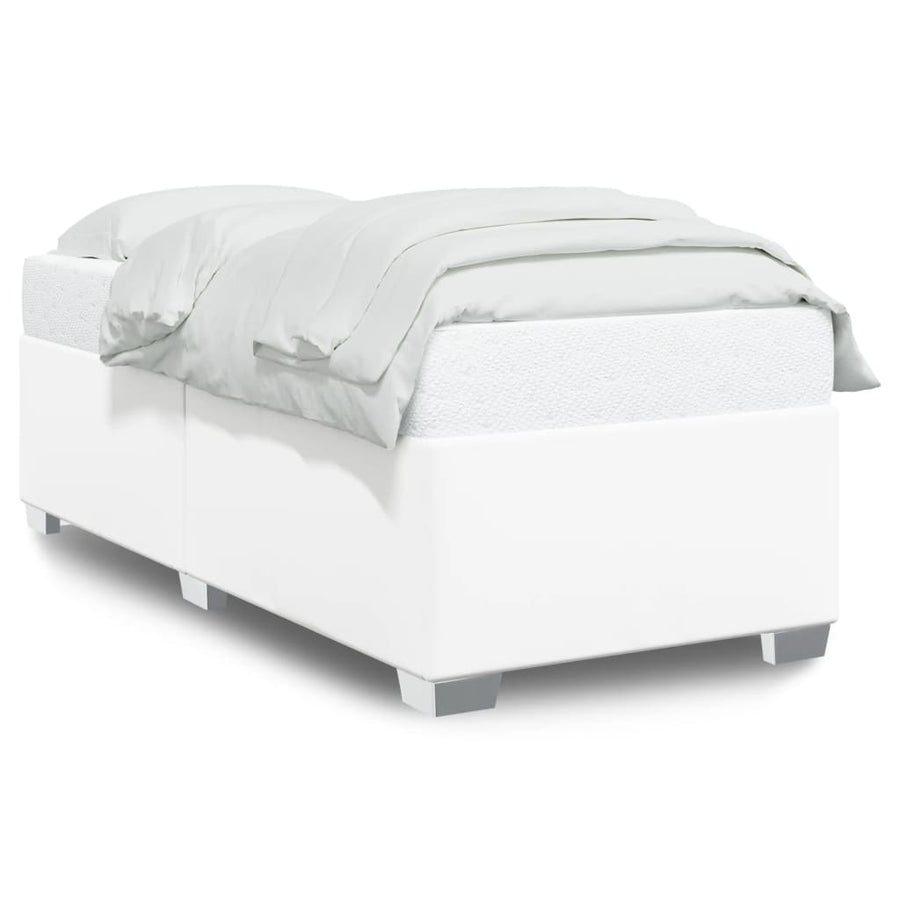 Bedframe kunstleer wit 90x200 cm