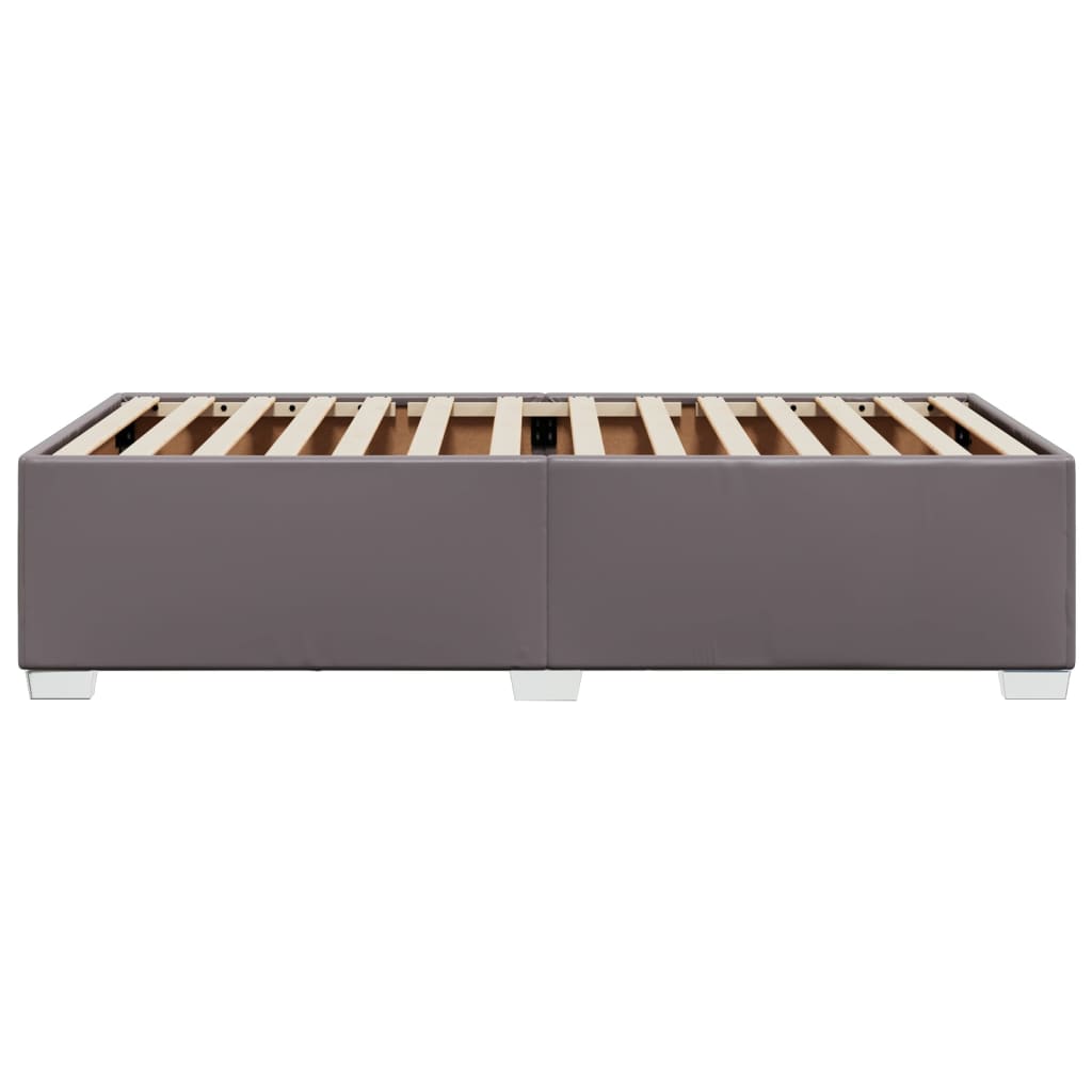 Bedframe kunstleer grijs 90x200 cm