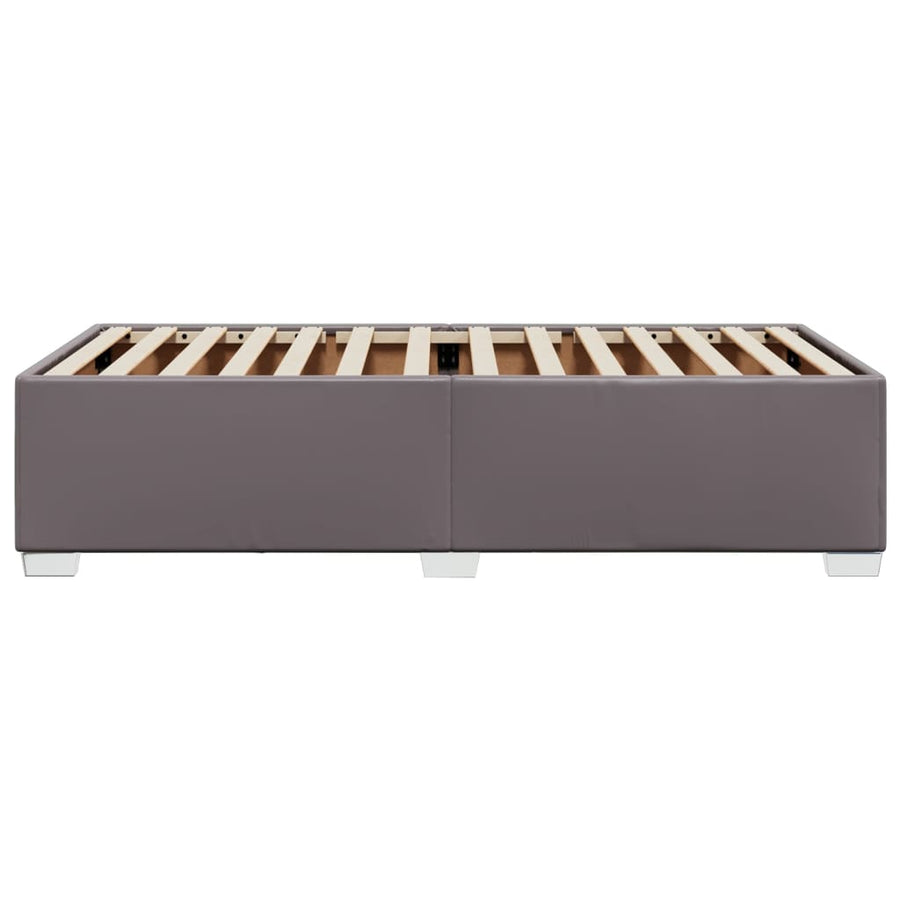 Bedframe kunstleer grijs 90x200 cm