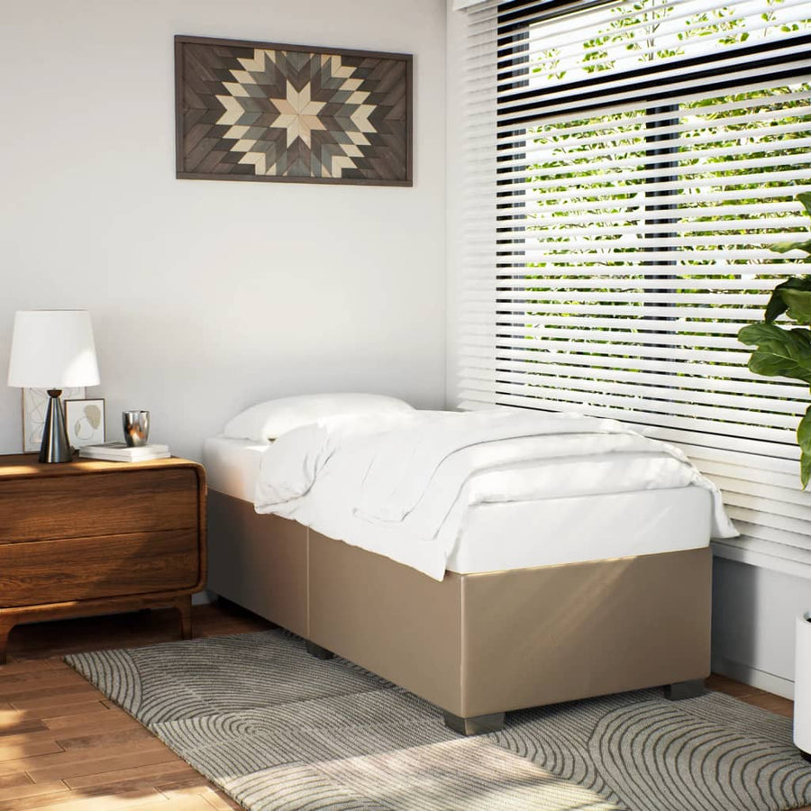 Bedframe kunstleer cappuccinokleurig 90x200 cm